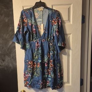 Lovestitch Blue Floral Mini Dress